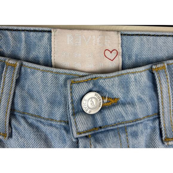 Revice Ex-Boyfriend Jeans Size 27 Harlow Wash Two Tone Raw Hem Button Fly - Picture 10 of 13